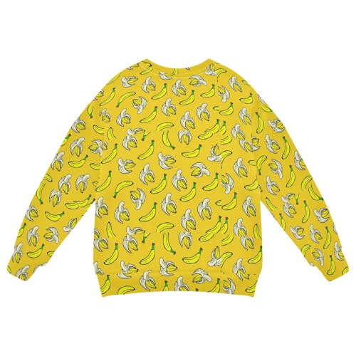 Wusikd Banana Boy Girl Sweatshirt Toddler Crewneck Yellow Pullover Sweater Long Sleeve Clothes 5T2