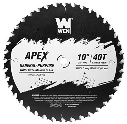 WEN BL 10-In 40-Tooth Carbide-Tipped Circular Saw Blade