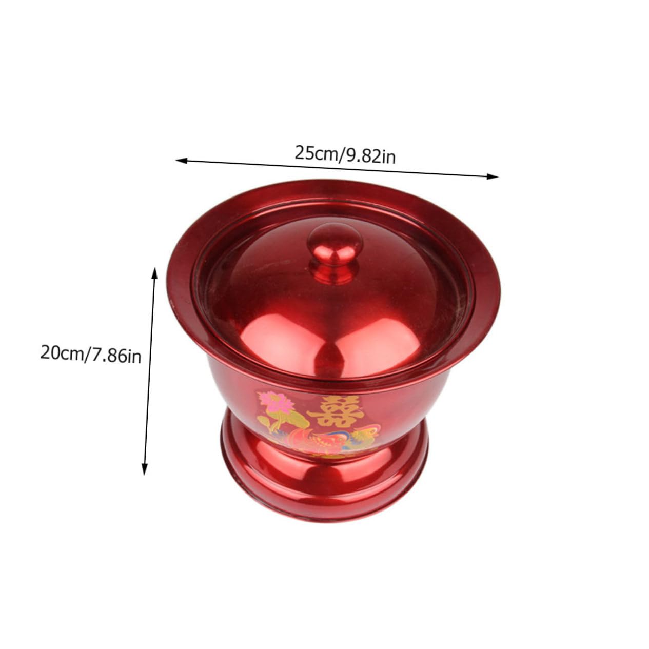 FOMIYES 1Pc Durable Stainless Steel Spittoon Thickened Urine Container for Adults Red Bedpan for Home Use for Elderly Patients Portable Urinal for Easy