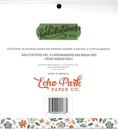 Miniatura 2 de ECHO PARK PAPER COMPANY SALUTACIONES 2 Papel 6X6 MEGA