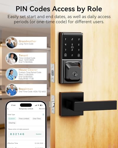 Smart Biometric Front Door Lock with Camera