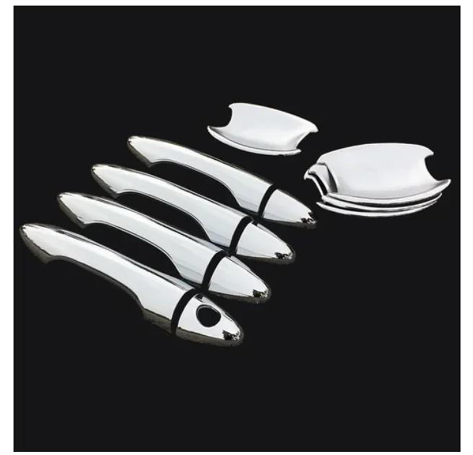 Slimes Silver 2 Car Styling Stickers For Kia K5 2011 2012 2013 2014 2015 Protective Cover Door Handle Outer Bowls Trim Assecories Protection(Silver 2)