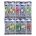 Fcnjsao 10Pcs Trout Spinner Baits Set with Treble Hook 5/6/8/9/11g Fishing Lure Spinnerbait Saltwater Fishing Tackle Accessory