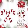 Woanger 60 Pcs Candy Cane Crafts Bulk Christmas Candy Cane Scratch Paper Art Cards Christmas Tree Ornaments Crafts for Xmas Home Party Favors Supplies Classroom Activities #2