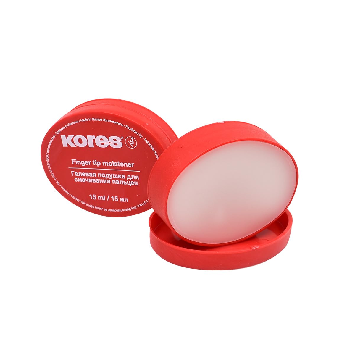 Kores - Hidratante para la punta de los dedos para contar, clasificar y clasificar, antibacteriano y no tóxico, práctico dispensador de plástico, paquete de 1 x 15 ml