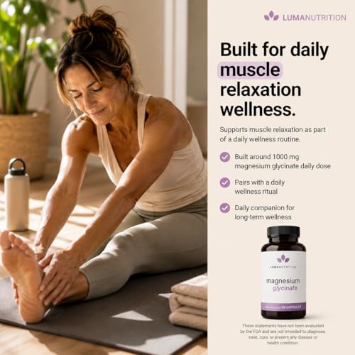 Luma Nutrition Magnesium Glycinate 500mg, 60 Vegan Capsules — view 5
