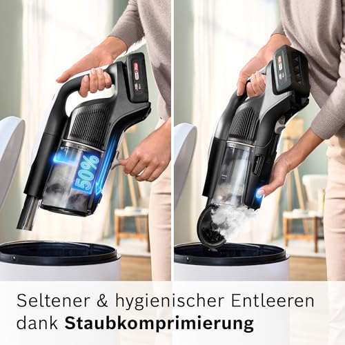 Bosch Akku-Staubsauger Unlimited 10 BTS1042WAC, kabellos, MicroClean Technology, TFT-Display, Staubkomprimierung, HEPA-Filtersystem… – Ansicht 5