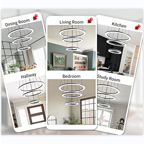 Lustre LED 56W à intensité variable avec plafonnier à télécommande ZH1YFD