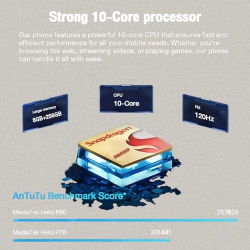 Unlocked Phones C24 Ultra,8GB RAM 256GB ROM Cell Phones,5G Full Netocm 6800mAh Battery+6.8" Display 120Hz 64MP Camera,10-Core High-Performance chip Phone(Starburst Gray) 6