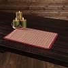 VHC Brands Jonathan Plaid Ruffled Placemat Set Red 12×18 Set of 6