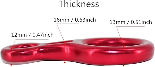 Miniatura 16 de NewDoar Equipo de escalada Equipo de descenso Placa de aparejo 40kN Rescate Figura 8 Descender con Oreja Grande Bent-Ear para Escalada Belaying