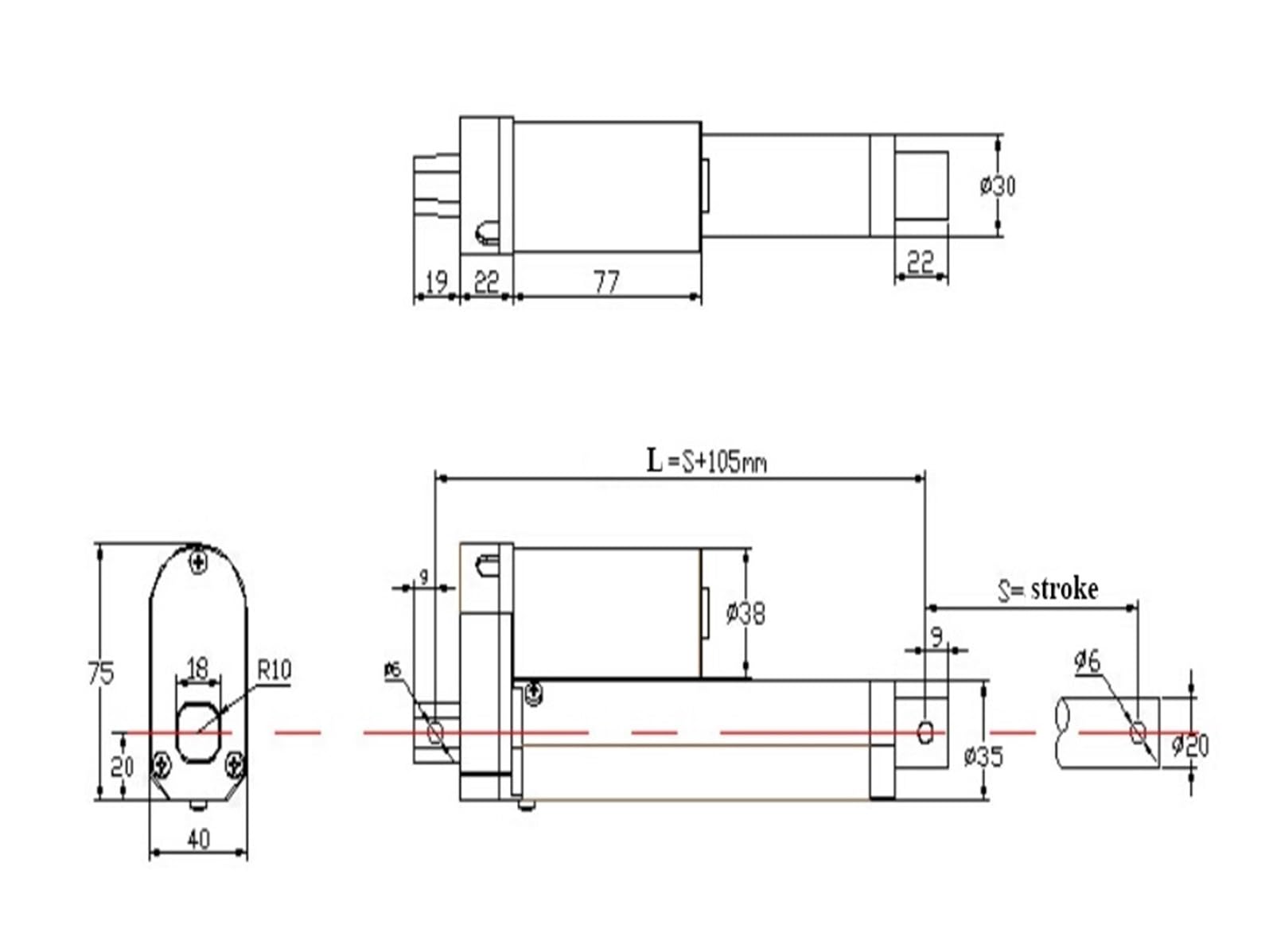 Actionneur linéaire, Actionneur linéaire électrique DC12v 24v contrôleur de moteur course 650mm 200N 350N 400N 600N 700N 750N(600N 20mm s,24V)