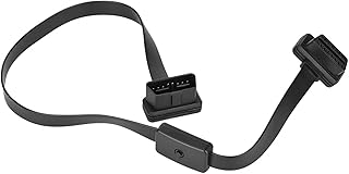 Adaptador divisor OBD2, ABS flexível à prova de desgaste macho para fêmea preto OBD2 cabo de extensão 16 pinos para veículos