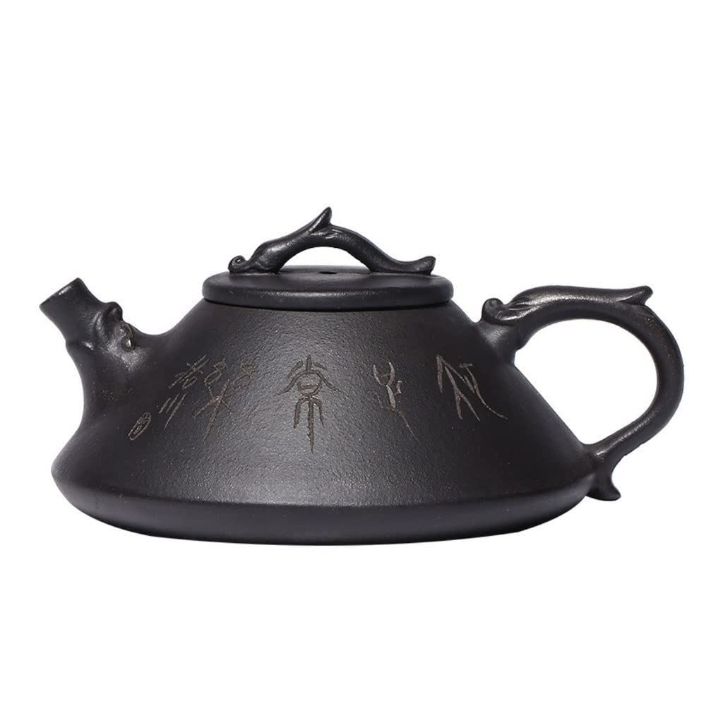 Dzbanki do herbaty na kuchenkę 180ml fioletowy piasek kung fu zestaw do herbaty domowej czajnik do herbaty Dzbanek do zaparzacza (czarne złoto 180ml/6.3oz)