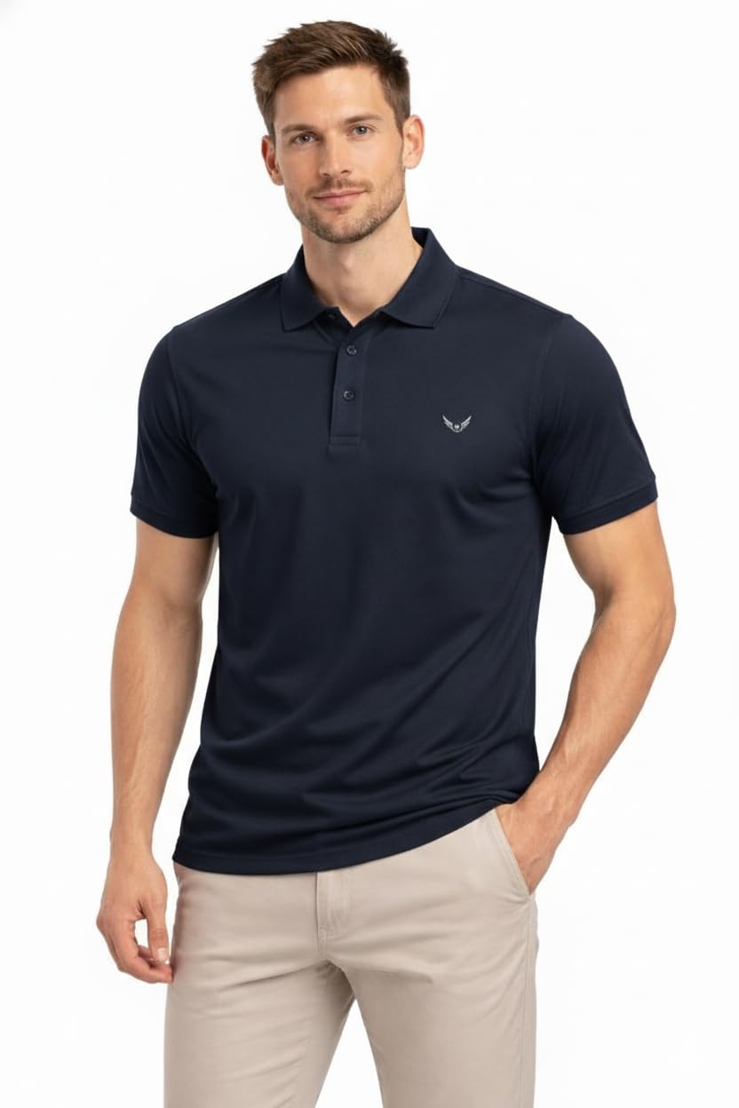 Men's Cotton Rich Solid Polo Tshirt | Collar Tshirts | Half Sleeves | Plain-Regular Fit (Available in Plus Sizes)-picture-56