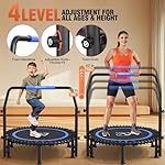 ANCHEER Rebounder Trampoline 40" Bungee Rebounder with 4-Level Adjustable Handle,Mini Trampoline Max 400 LBS Heavy-Duty Fitness Trampoline, Waterproof UV-Resistant Indoor Outdoor Exercise Trampoline - Image 3