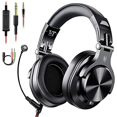 OneOdio Headphones with Mic, Computer headphones with Volume Control and Detachable Noise Cancelling Mic, Wired Stereo Headphones with Mic for PC Skype Zoom Meeting Phone Laptop Gaming PS4 Xbox One Cover