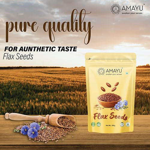 Image of AMAYU Healthy Seeds Combo Pack | Nutrient-Rich Superfoods for Daily Wellness | High in Fiber, Protein & Omega-3 | Premium Natural Seeds for Everyday Nutrition | 200g Each (Sunflower & flax seeds)