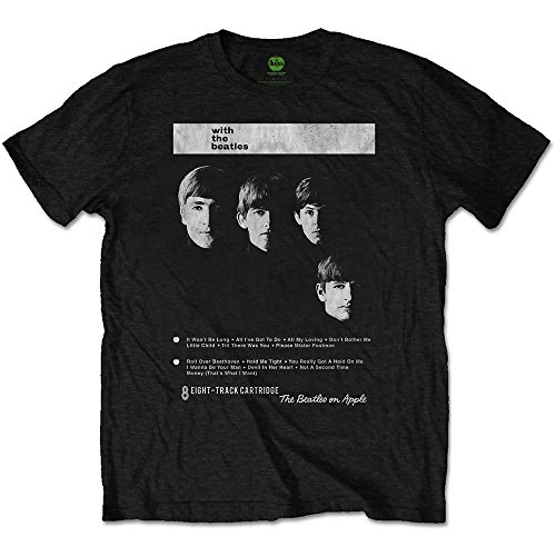 Image of The Beatles with The Beatles 8 Track Official Tee T-Shirt Mens Unisex (X-Large) Black