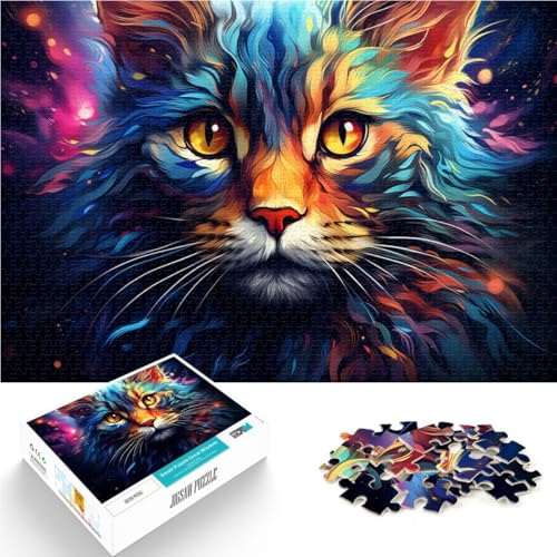 Puzzle de gato fantástico de 1000 piezas, un desafío estimulante para toda la familia