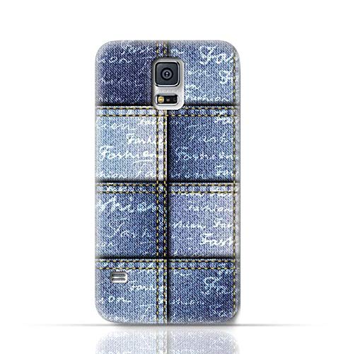AMCCompatible with Samsung Galaxy S5 TPU Silicone Case with Denim Fabric Seamless Design