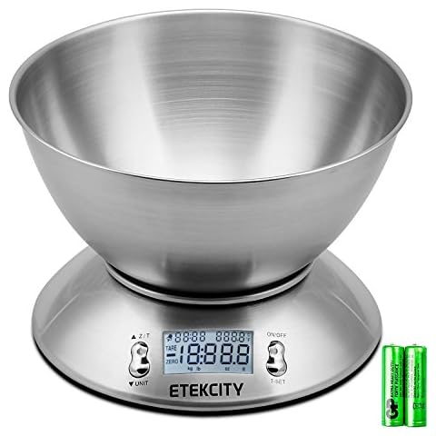 Etekcity Kitchen Scale with Bowl, Timer, and Temperature Sensor Cover