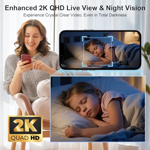 JZDCB Mini Camera for Home Security,2K Indoor Camera,2.4G WiFi Cam,Black | 30-Day Long Battery Life,AI Humanoid Detection,Enhanced Night Vision,Pet Monitor - image 4