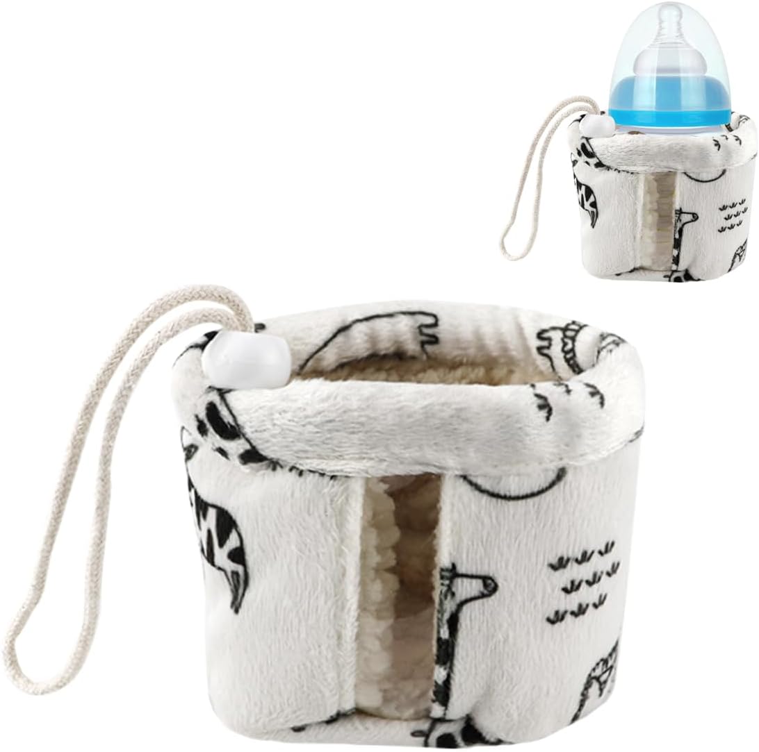 Baby Bottle Sleeve Infant Milk Bottle Pouch Thermal Cover Washable Anti Drop Baby Feeding Bottle Holder Glass Nursery Bottles Insulator Cover (Small,for 150ml bottles)