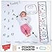 Baby Monthly Milestone Blanket – 47”x47” Soft Fleece Infant Age Unisex – for Mom Newborn Baby Shower Gift Box + Numbers + Frames - Photography Backround Prop for Boy, Girl Or Twins