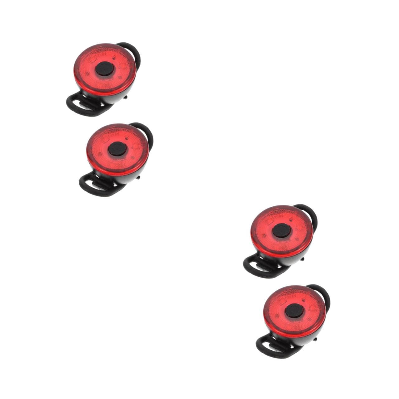 BESTonZON 2sets Bike Tail Light Lightweight and Portable LED Rear Lamp for Night Riding Road and Mountain Bike Light Easy to Install for Safety Cycling Adventures 2pcs*2