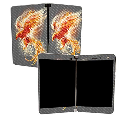 Image of MIGHTY SKINS MightySkins Carbon Fiber Skin for Microsoft Surface Duo - Phoenix | Protective, Durable Textured Carbon Fiber Finish | Easy to Apply, Remove, and Change Styles | Made in The USA