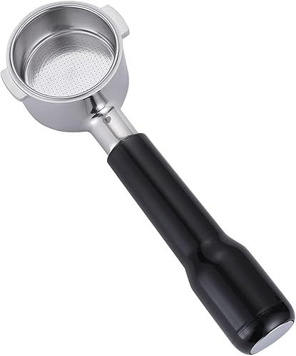 Portafiltro sin fondo de 2 orejas de 2.008 in para máquina de café espresso Delonghi ECP3420EC155BCO430EC260ECP3120, cesta de acero inoxidable