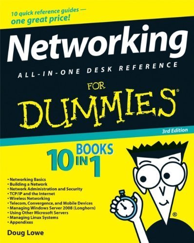 Image of Networking All-in-One Desk Reference For Dummies by Doug Lowe (2008-03-17)
