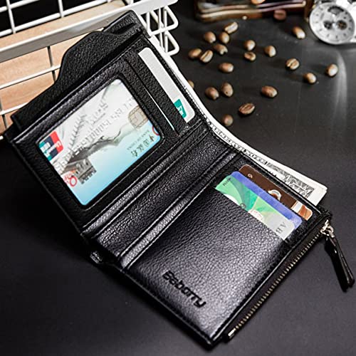 Carteira masculina portátil antimagnética carteira masculina anti RFID Bolsa masculina com zíper Car