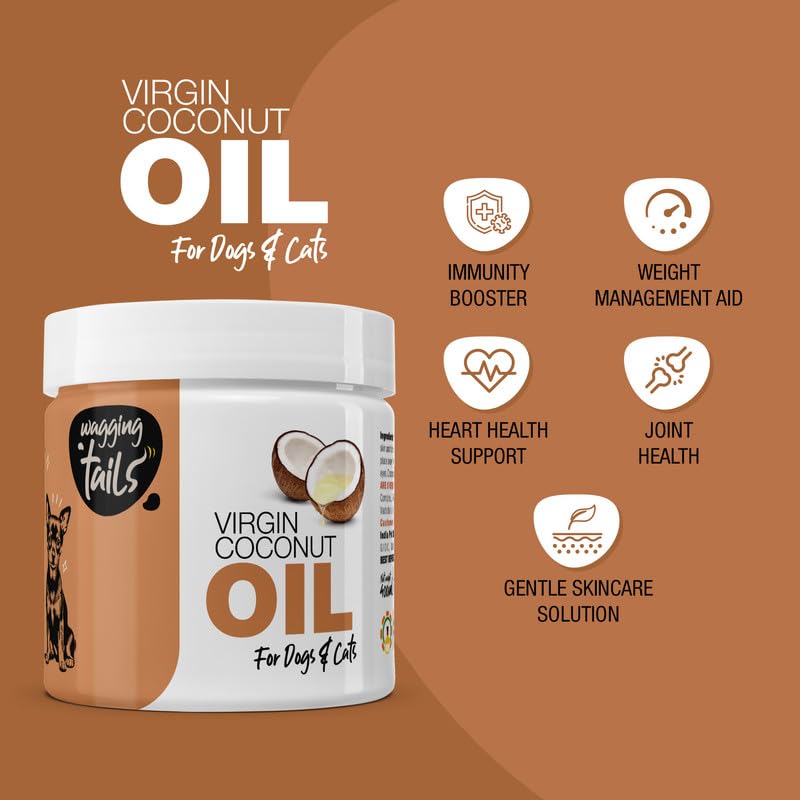 Wagging Tails Virgin Coconut Oil 400 ml for Dogs, Cats and Pets | Natural Virgin Coconut Oil Use for Gentle Skin Solution | Edible Oil | Good for Hair & Skin 3