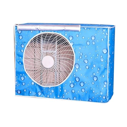 防水・日焼け防止エアコン室外機カバー AC室外機 日除け 窓用エアコンカバー オックスフォード布 分解不要 デバイスの正常な動作を保証します 学校 住宅 ホテルなどに最適です(Blue,74x53x28cm)