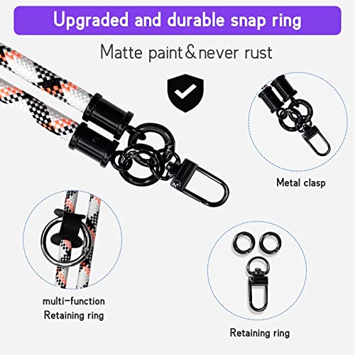 Cell Phone Lanyard, Universal Phone Crossbody Lanyards For Around The Neck, Necklace Lanyard & Wrist Strap With Phone Patch×2, Nylon Phone Strap For Women Men Compatible With Most Smartphones #TOP1