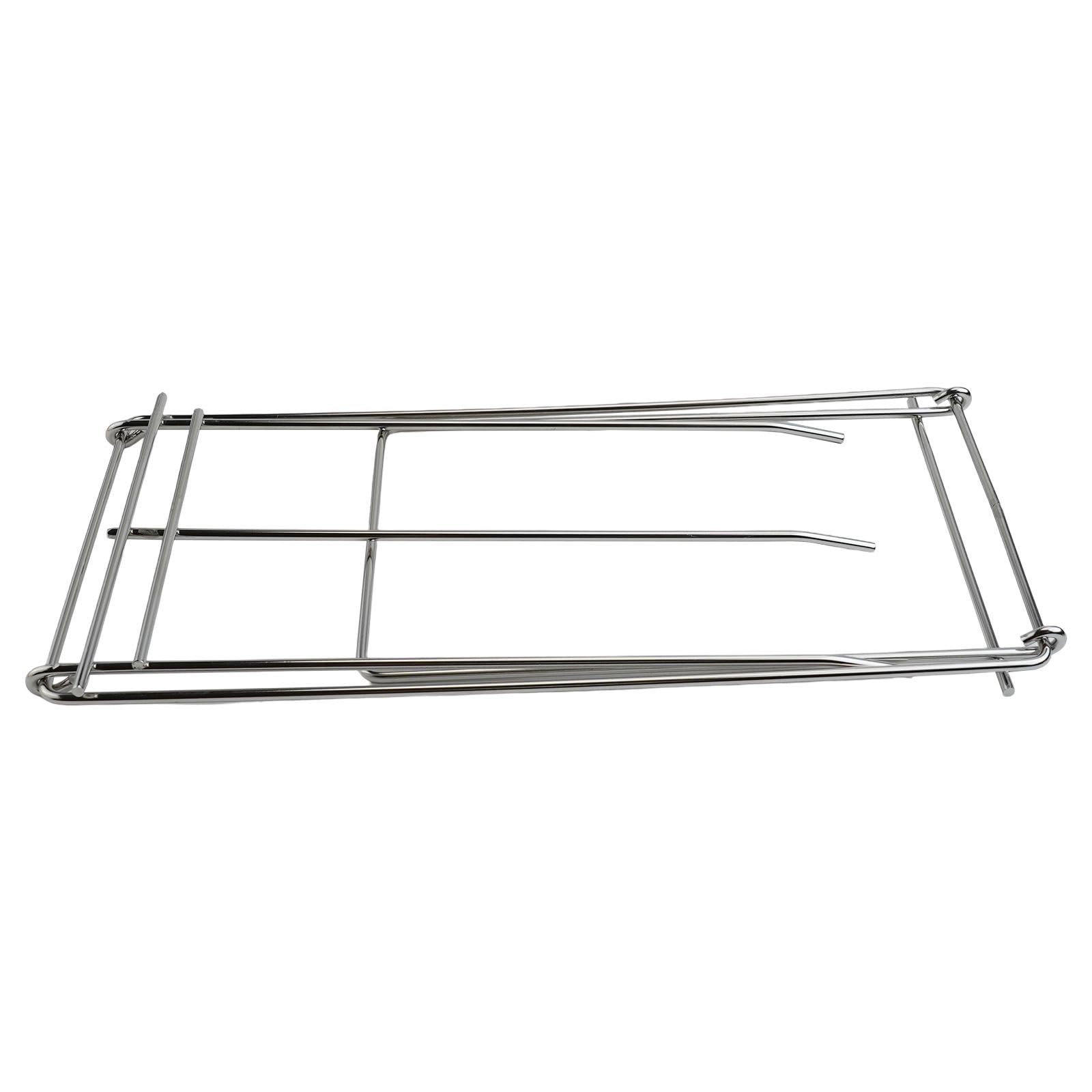 LMYSXAOZ Foldable for Stainless Steel Dishcloth Rack, 3-Arm Kitchen Towel Dryer Stand Sponges and Bottles, Compact Ventilated Storage Organizer, Silver