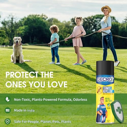 Image of Termite Repellent Spray for Home | 100% Natural & Chemical-Free | Eco-Friendly Biodegradable Formula | Removes Termites from Root Level | Long Lasting 15 Days Protection | 220ml - FORMULATION 3X