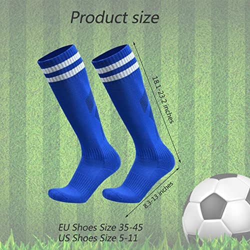 Ultrafun 6 Pairs Soccer Socks Color Stretchy Compression Knee High Tube Socks Football Athletic Socks for Men Women Teens2