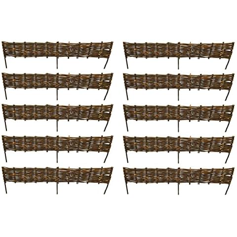 Willow Hurdles Lawn Edging Set of 10 Cover