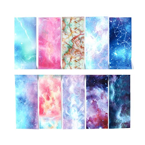 Censhaorme 10pcs decoración uñas láminas Pegatinas