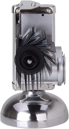 Miniatura 3 de Reloj de estante de escritorio de estilo retro, funciona con engranajes internos, mecánico clásico, alimentado por batería, montado en la mesa, para