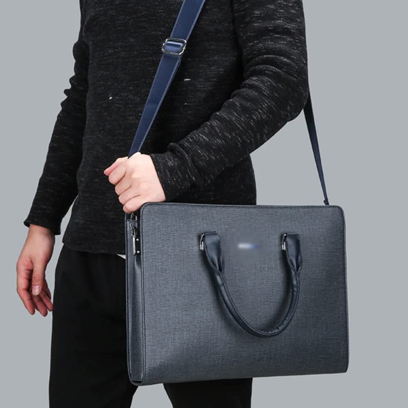 Leather Men's Briefcase Messenger Bag Crossbody Bag Computer Briefcase Backpack4