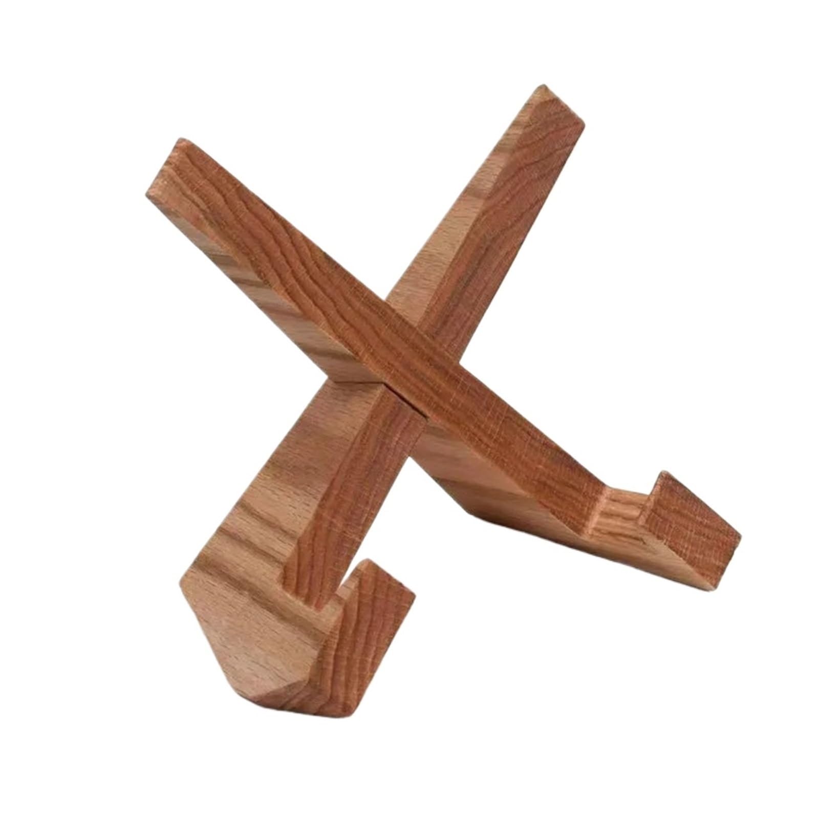 2 Pezzi in Legno espositore for Dischi, espositore da Tavolo, Supporto for Supporto for Tablet, Supporto for Piastra(Brown)