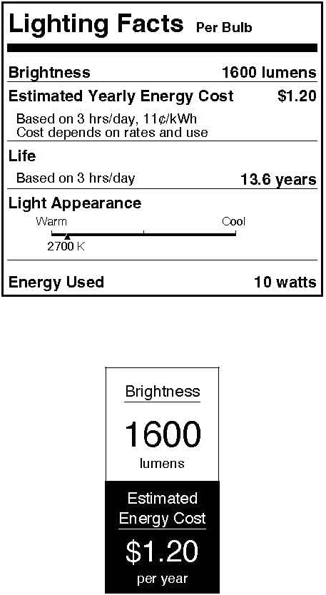 Westinghouse 5255020 10 Watt (100 Watt Equivalent) A19 Dimmable Clear Filament LED Light Bulb, Medium Base, 6 Pack