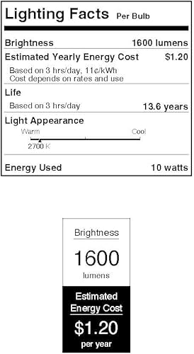 Miniatura 6 de Westinghouse 5255000 - Bombilla LED de filamento transparente regulable A19 de 10 vatios (equivalente a 100 vatios), base media