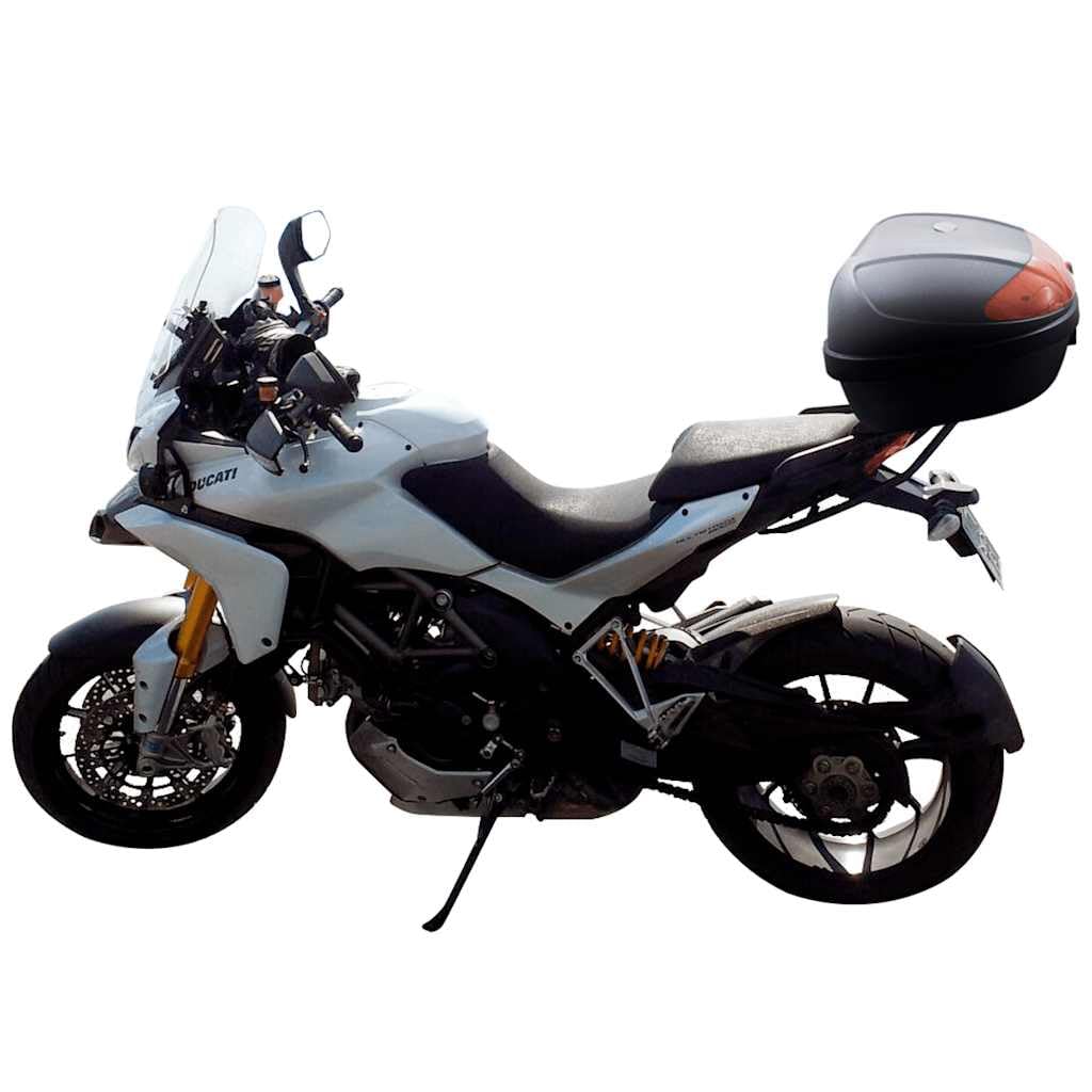 Top Case 72L Valise pour 2 Casques Bagages Moto avec Réflecteur Fermeture Rapide 59 x 43 x 31 cm Noir