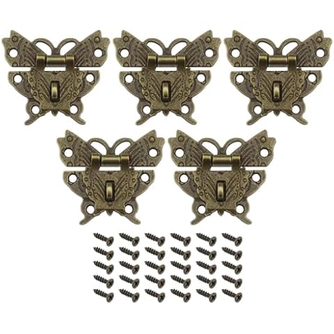 Antique Bronze Clasps with Screws Set Cover