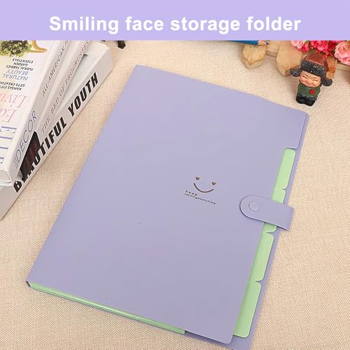 Expanding File Folder Wallet - A4 Document Organiser with 5 Pockets and Buckle Closure, Pink Cover, Perfect for Office Use, Secure and Stylish Expanding Folder for Document Storage - Image 3